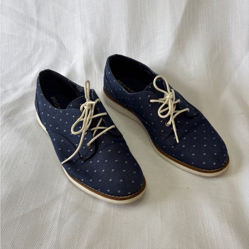 Cole Haan Navy Polka Dot Women's Oxford shoes